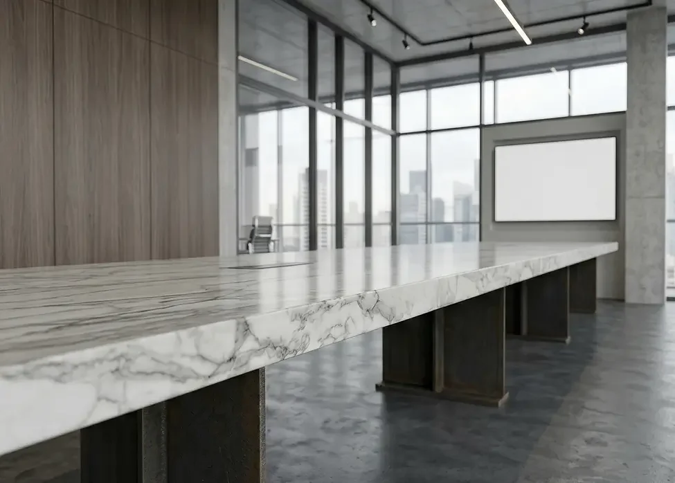 Мраморный стол в переговорную (4 м) — Фото 3